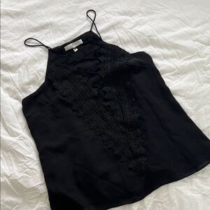 Wayf Black Camisole with Lace Accent
